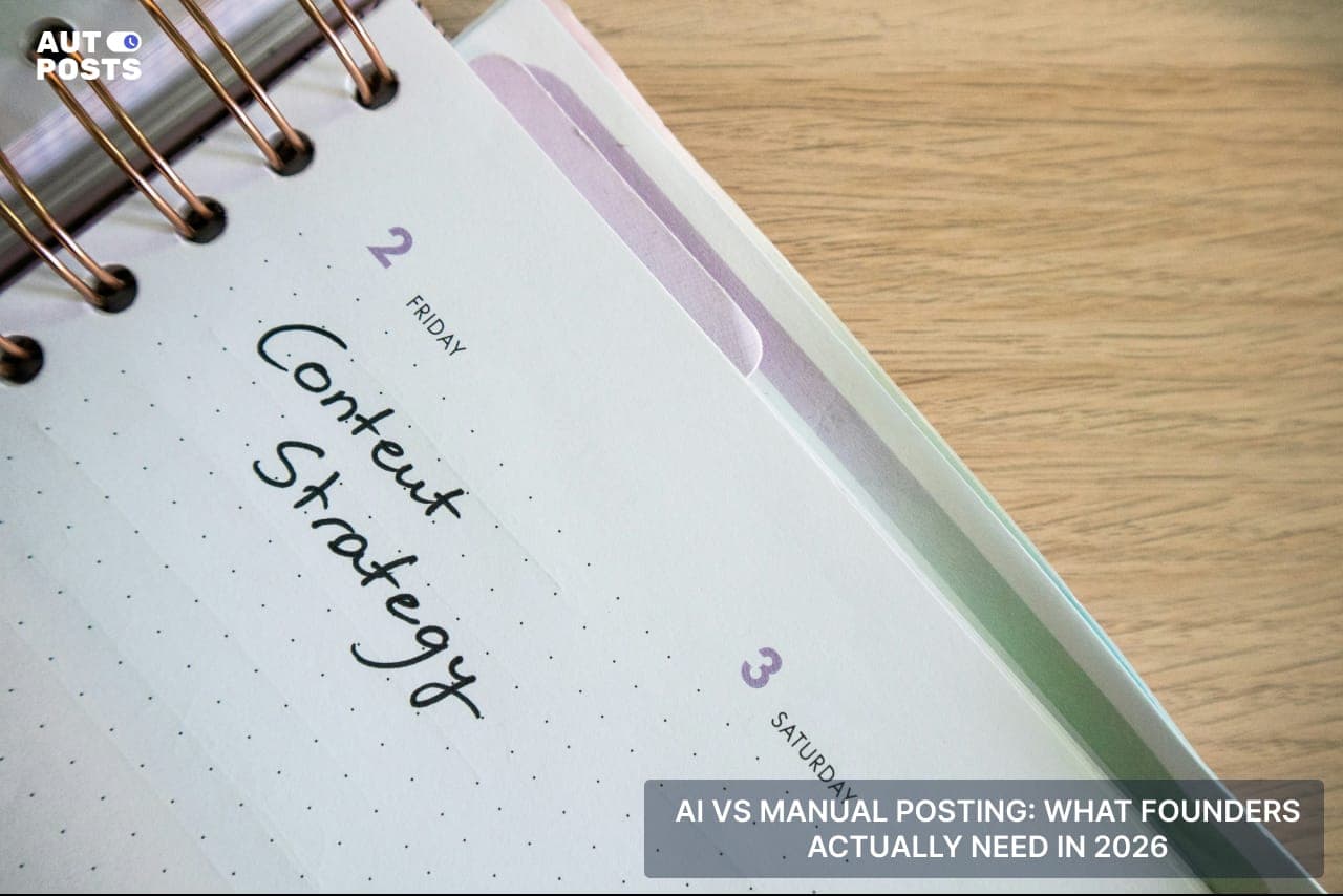 AI vs Manual Posting What Founders Actually Need in 2026 — cover