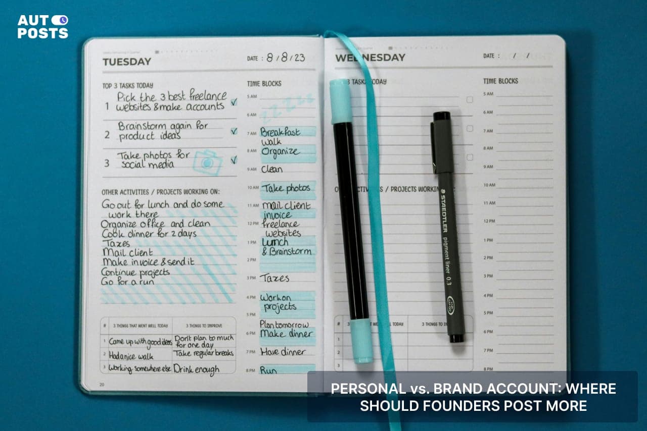 Personal vs. Brand Account Where Should Founders Post More? — cover