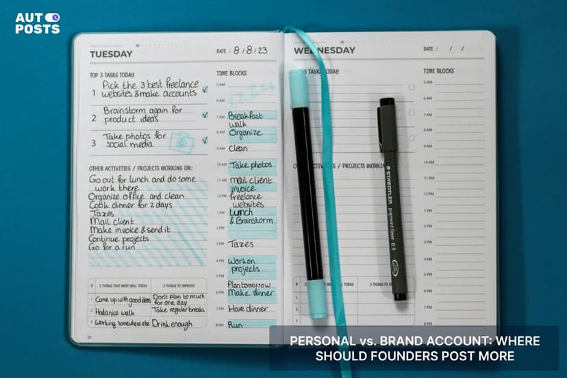 Personal vs. Brand Account Where Should Founders Post More? — cover